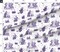 Halloween Witches Mystical Moon Black Cat Magic Brew Toile De Jouy Custom Printed Fabric by Spoonflower Various Fabrics by the Yard or Fat Quarter